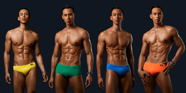 NAKED Black Swim Brief | DAMS Swimwear